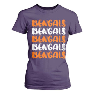 Vintage Bengal T Shirt For Women Retro Novelty 90s Style TS10 Purple Print Your Wear