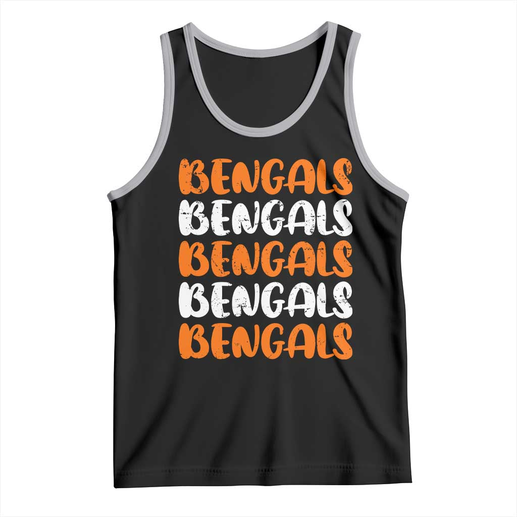 Vintage Bengal Tank Top Retro Novelty 90s Style TS10 Black Athletic Heather Print Your Wear