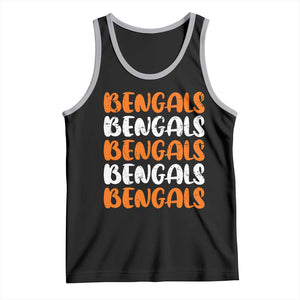 Vintage Bengal Tank Top Retro Novelty 90s Style TS10 Black Athletic Heather Print Your Wear