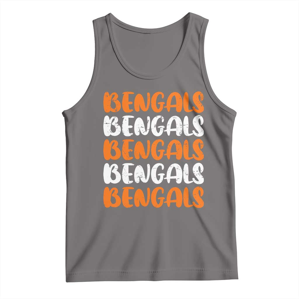 Vintage Bengal Tank Top Retro Novelty 90s Style TS10 Deep Heather Print Your Wear
