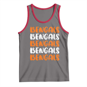 Vintage Bengal Tank Top Retro Novelty 90s Style TS10 Deep Heather Red Print Your Wear