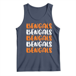 Vintage Bengal Tank Top Retro Novelty 90s Style TS10 Navy Print Your Wear