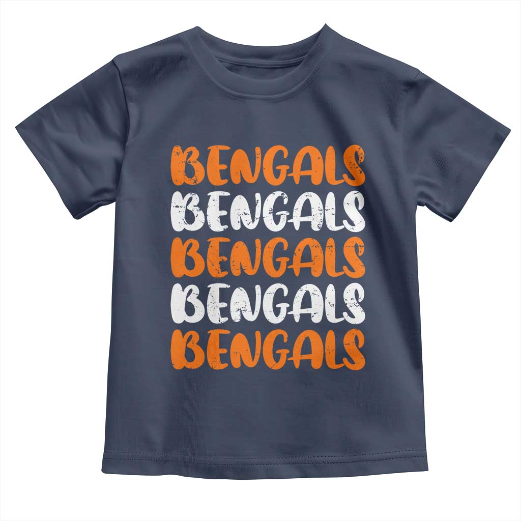 Vintage Bengal Toddler T Shirt Retro Novelty 90s Style TS10 Navy Print Your Wear
