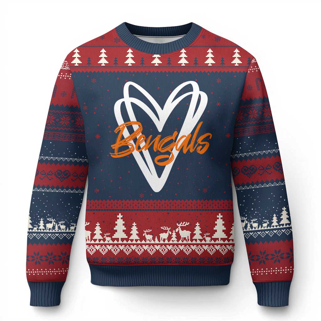 BFT Lovers Ugly Christmas Sweater Inspirational Athletic Name Design Sports Fan TS10 Navy Red Print Your Wear