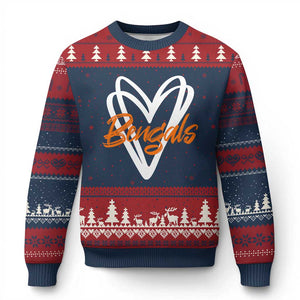 BFT Lovers Ugly Christmas Sweater Inspirational Athletic Name Design Sports Fan TS10 Navy Red Print Your Wear