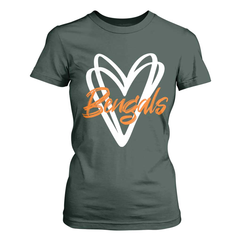 BFT Lovers T Shirt For Women Inspirational Athletic Name Design Sports Fan TS10 Dark Forest Green Print Your Wear