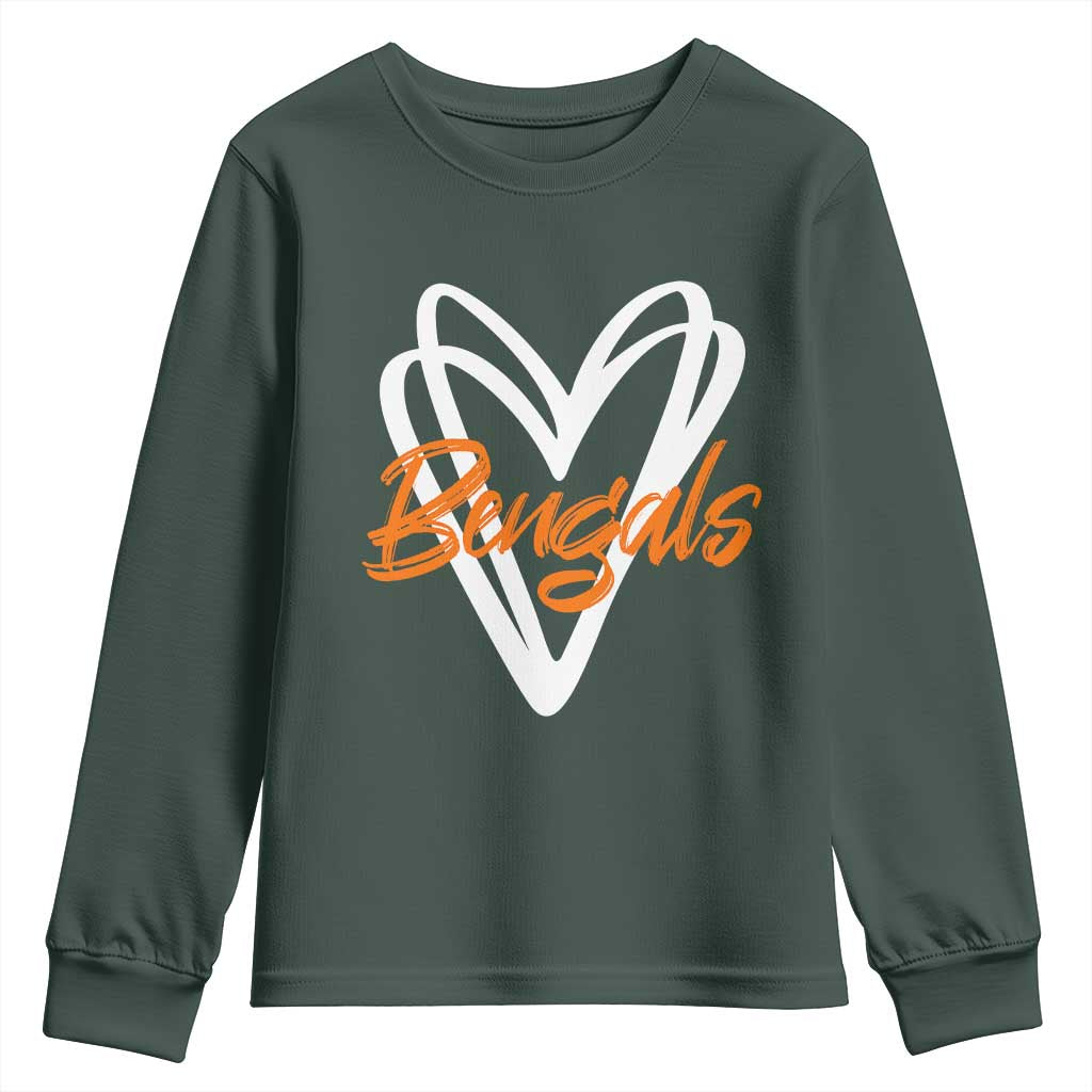 BFT Lovers Youth Sweatshirt Inspirational Athletic Name Design Sports Fan TS10 Dark Forest Green Print Your Wear