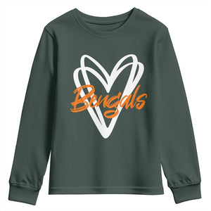 BFT Lovers Youth Sweatshirt Inspirational Athletic Name Design Sports Fan TS10 Dark Forest Green Print Your Wear