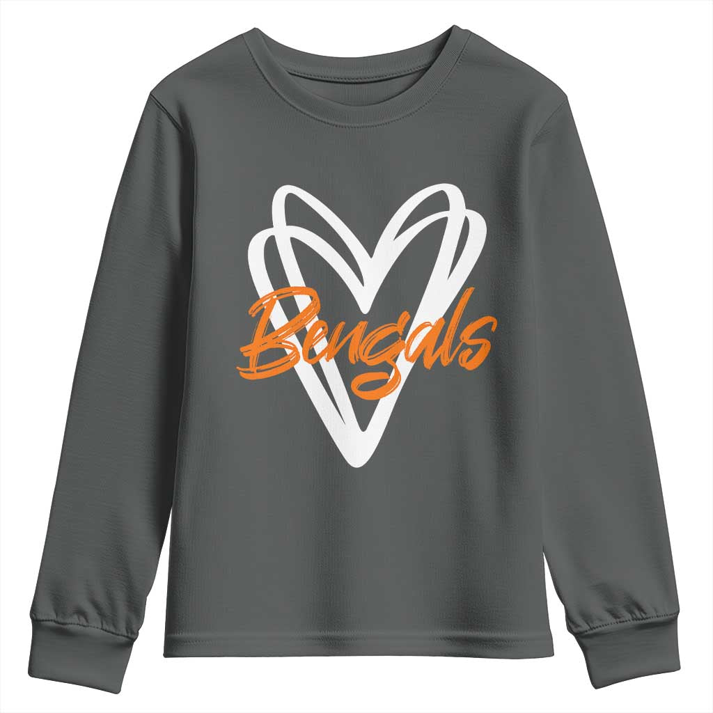 BFT Lovers Youth Sweatshirt Inspirational Athletic Name Design Sports Fan TS10 Dark Heather Print Your Wear