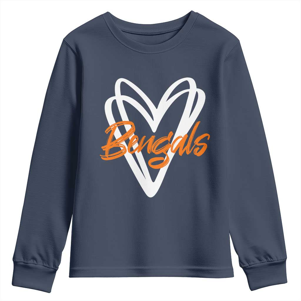 BFT Lovers Youth Sweatshirt Inspirational Athletic Name Design Sports Fan TS10 Navy Print Your Wear