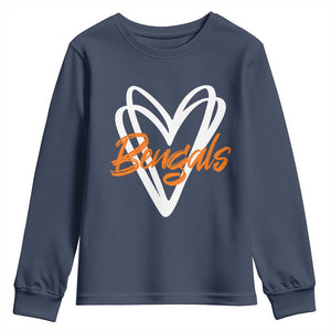 BFT Lovers Youth Sweatshirt Inspirational Athletic Name Design Sports Fan TS10 Navy Print Your Wear