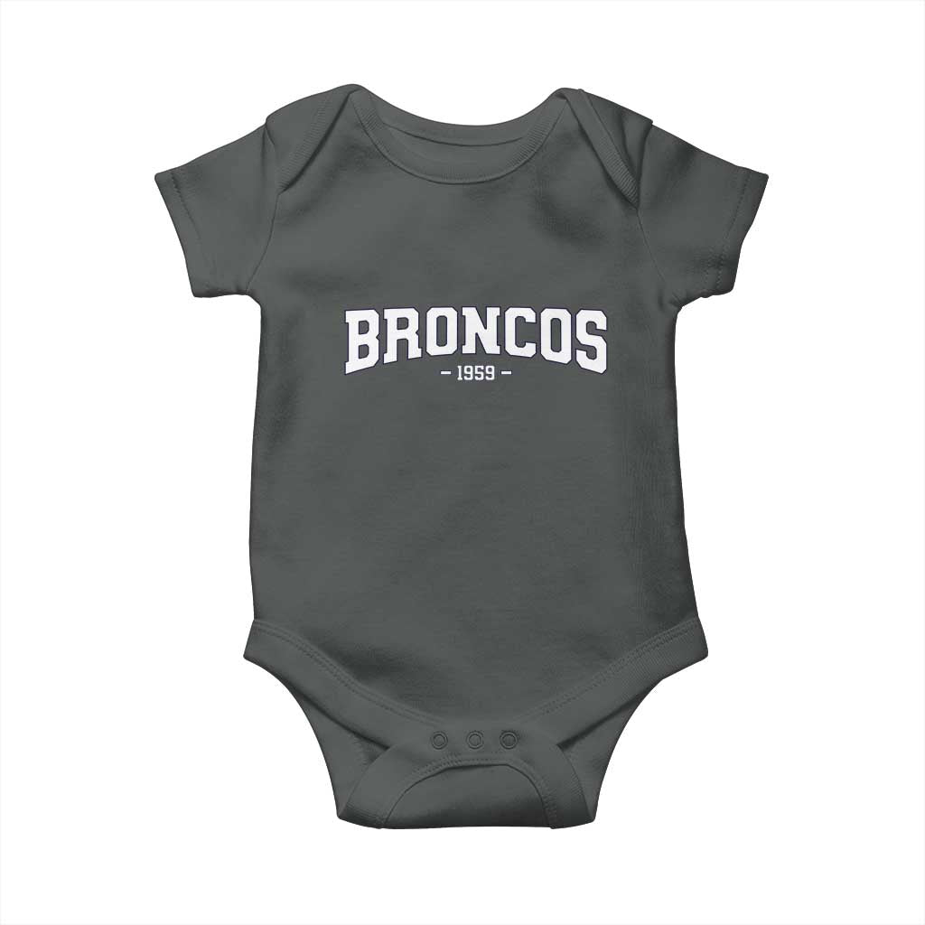 Vintage DFB Baby Onesie Classic Game Day Print Retro Varsity Football TS10 Dark Heather Print Your Wear