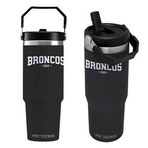Vintage DFB Flip Straw Tumbler Classic Game Day Print Retro Varsity Football TS10 One Size: 30 oz Black Print Your Wear