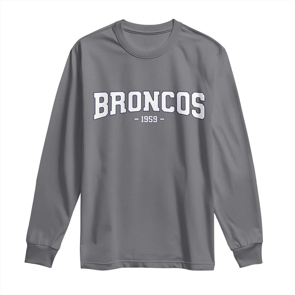 Vintage DFB Long Sleeve Shirt Classic Game Day Print Retro Varsity Football TS10 Charcoal Print Your Wear