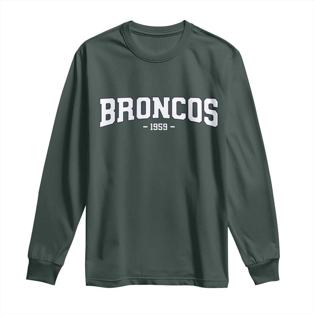 Vintage DFB Long Sleeve Shirt Classic Game Day Print Retro Varsity Football TS10 Dark Forest Green Print Your Wear