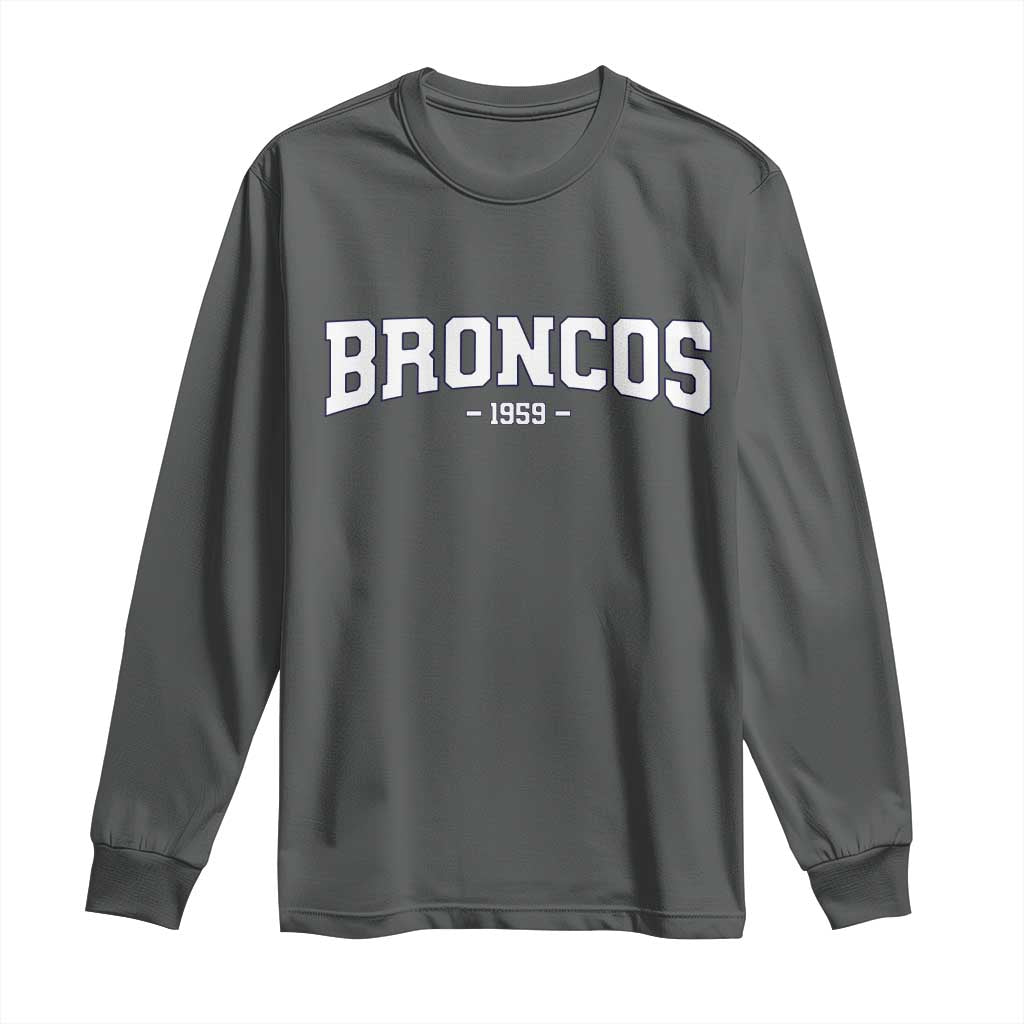 Vintage DFB Long Sleeve Shirt Classic Game Day Print Retro Varsity Football TS10 Dark Heather Print Your Wear