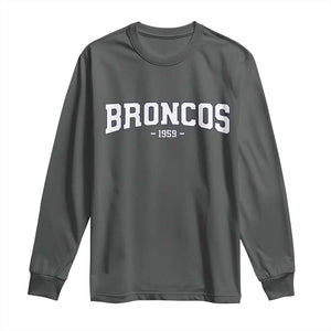 Vintage DFB Long Sleeve Shirt Classic Game Day Print Retro Varsity Football TS10 Dark Heather Print Your Wear