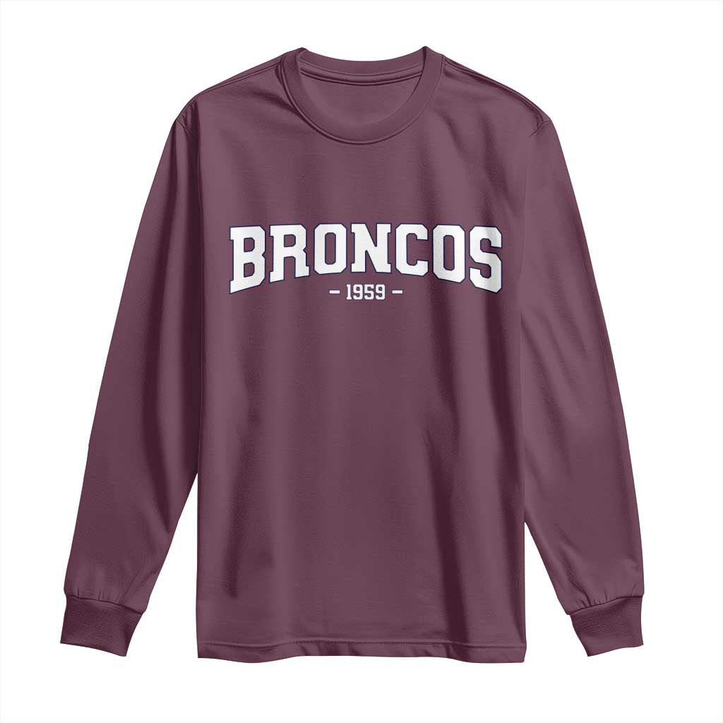 Vintage DFB Long Sleeve Shirt Classic Game Day Print Retro Varsity Football TS10 Maroon Print Your Wear