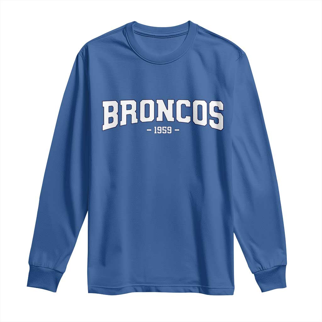 Vintage DFB Long Sleeve Shirt Classic Game Day Print Retro Varsity Football TS10 Royal Blue Print Your Wear