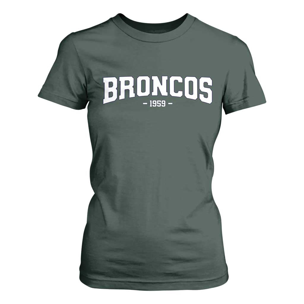 Vintage DFB T Shirt For Women Classic Game Day Print Retro Varsity Football TS10 Dark Forest Green Print Your Wear