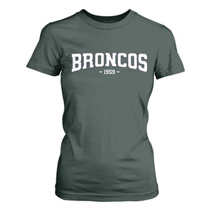 Vintage DFB T Shirt For Women Classic Game Day Print Retro Varsity Football TS10 Dark Forest Green Print Your Wear