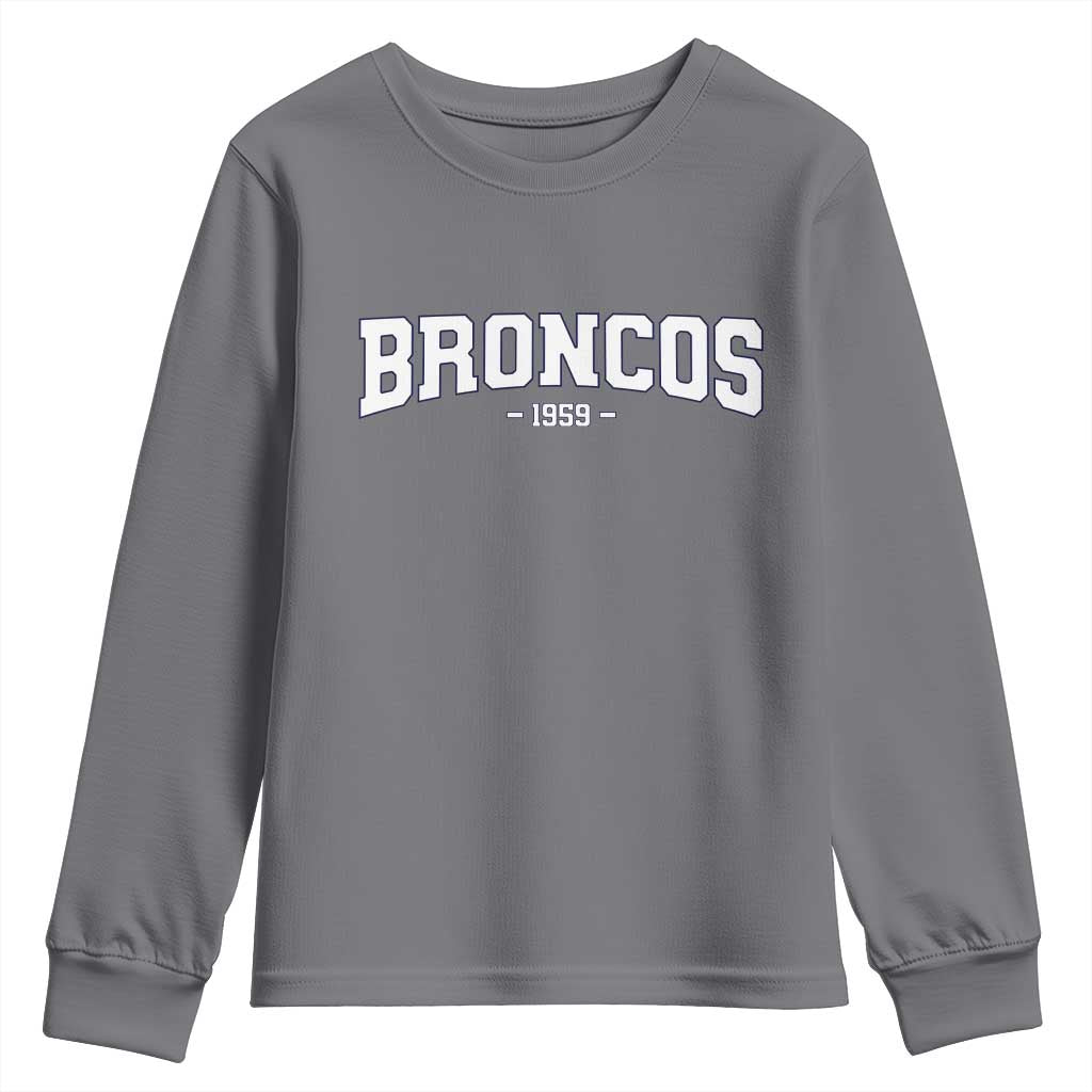 Vintage DFB Youth Sweatshirt Classic Game Day Print Retro Varsity Football TS10 Charcoal Print Your Wear
