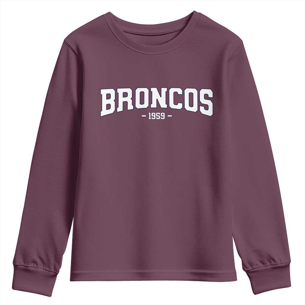 Vintage DFB Youth Sweatshirt Classic Game Day Print Retro Varsity Football TS10 Maroon Print Your Wear