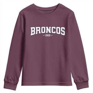 Vintage DFB Youth Sweatshirt Classic Game Day Print Retro Varsity Football TS10 Maroon Print Your Wear
