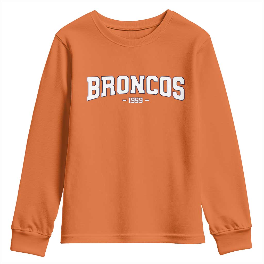 Vintage DFB Youth Sweatshirt Classic Game Day Print Retro Varsity Football TS10 Orange Print Your Wear