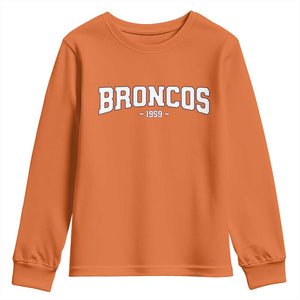 Vintage DFB Youth Sweatshirt Classic Game Day Print Retro Varsity Football TS10 Orange Print Your Wear
