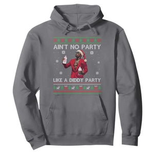 Funny Ugly Christmas Hoodie Aint No Party Like A Diddy Party TS10 Charcoal Print Your Wear