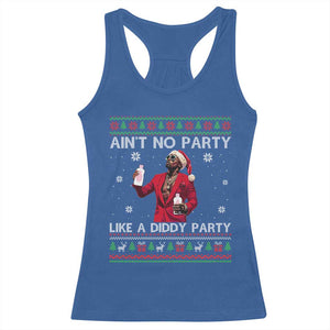 Funny Ugly Christmas Racerback Tank Top Aint No Party Like A Diddy Party TS10 Royal Blue Print Your Wear