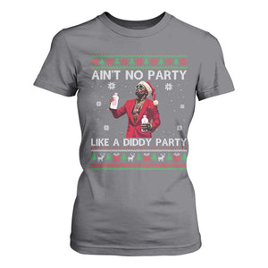 Funny Ugly Christmas T Shirt For Women Aint No Party Like A Diddy Party TS10 Charcoal Print Your Wear