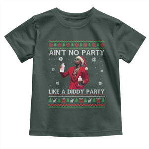 Funny Ugly Christmas Toddler T Shirt Aint No Party Like A Diddy Party TS10 Dark Forest Green Print Your Wear