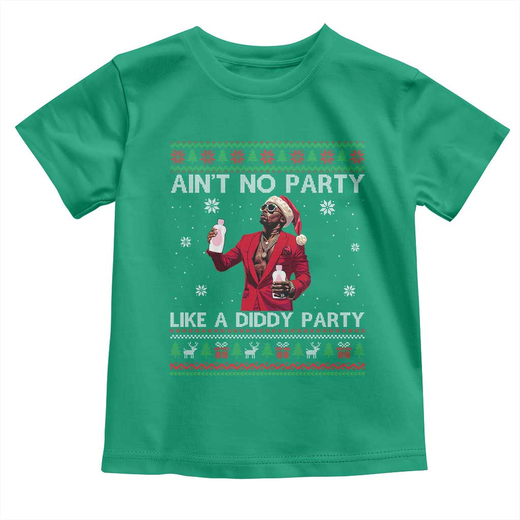 Funny Ugly Christmas Toddler T Shirt Aint No Party Like A Diddy Party TS10 Irish Green Print Your Wear