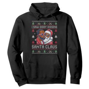Funny Christmas Hoodie Funy Dirty I Saw Diddy Kissing Santa Claus Ugly Xmas Sweater TS10 Black Print Your Wear