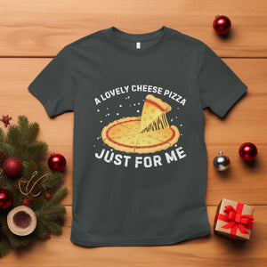 Funny Christmas Movie T Shirt Alone Kevin X-Mas Home A Lovely Cheese Pizza TS10 Dark Heather Print Your Wear