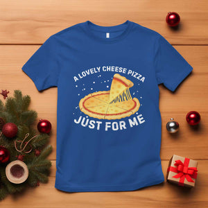 Funny Christmas Movie T Shirt Alone Kevin X-Mas Home A Lovely Cheese Pizza TS10 Royal Blue Print Your Wear