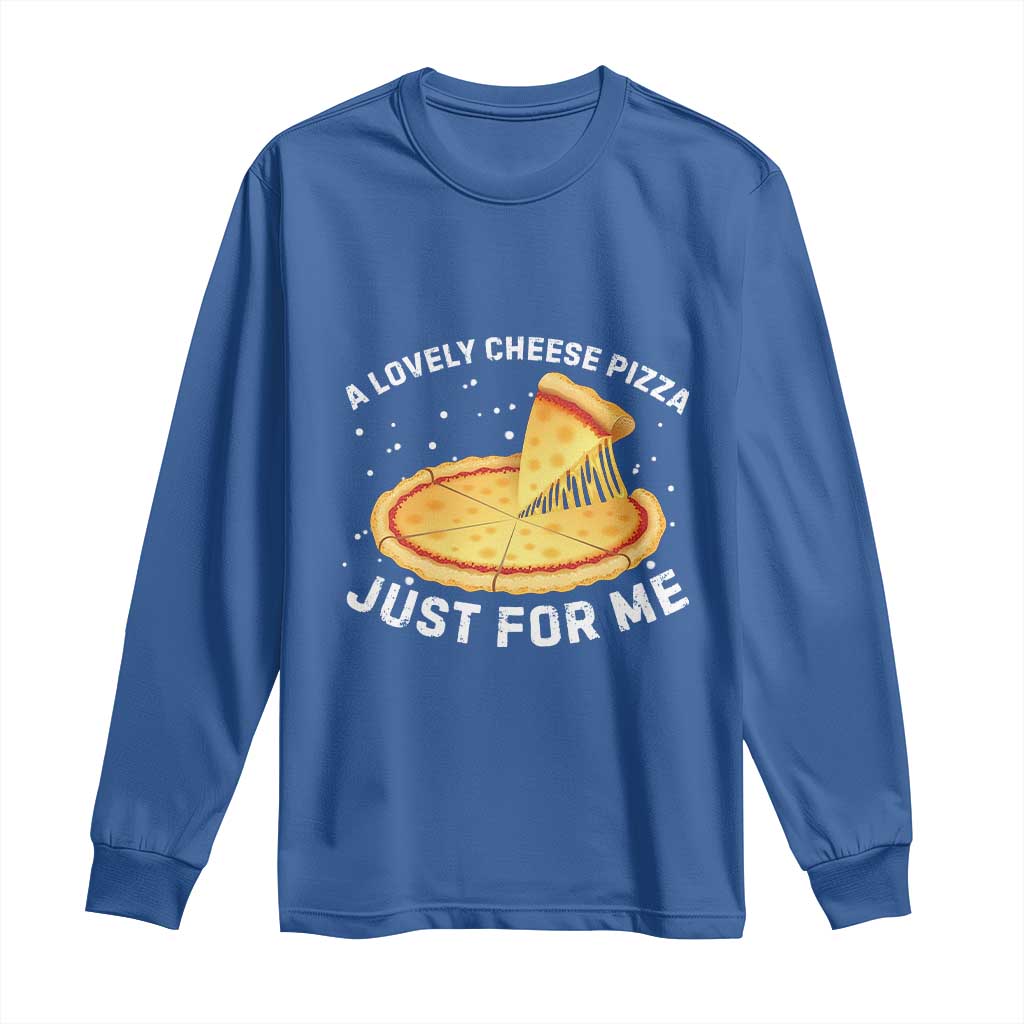 Funny Christmas Movie Long Sleeve Shirt Alone Kevin X-Mas Home A Lovely Cheese Pizza TS10 Royal Blue Print Your Wear
