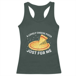 Funny Christmas Movie Racerback Tank Top Alone Kevin X-Mas Home A Lovely Cheese Pizza TS10 Dark Forest Green Print Your Wear