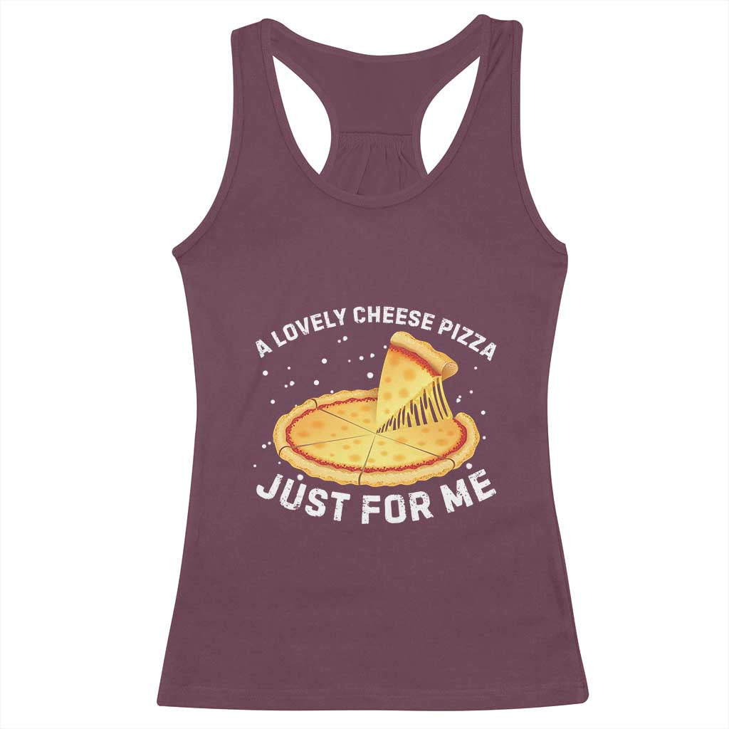 Funny Christmas Movie Racerback Tank Top Alone Kevin X-Mas Home A Lovely Cheese Pizza TS10 Maroon Print Your Wear