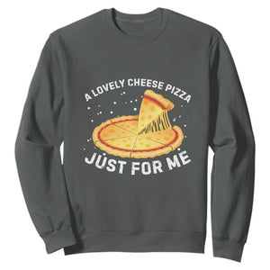 Funny Christmas Movie Sweatshirt Alone Kevin X-Mas Home A Lovely Cheese Pizza TS10 Dark Heather Print Your Wear