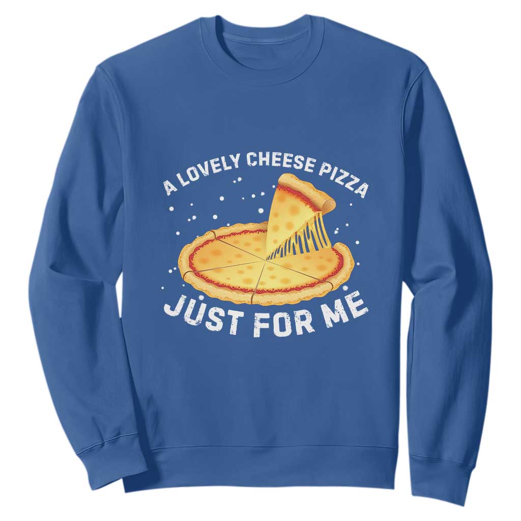 Funny Christmas Movie Sweatshirt Alone Kevin X-Mas Home A Lovely Cheese Pizza TS10 Royal Blue Print Your Wear