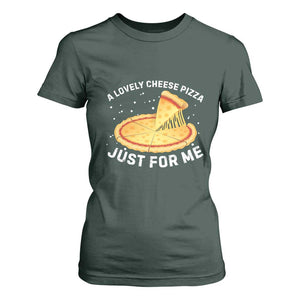 Funny Christmas Movie T Shirt For Women Alone Kevin X-Mas Home A Lovely Cheese Pizza TS10 Dark Forest Green Print Your Wear