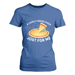 Funny Christmas Movie T Shirt For Women Alone Kevin X-Mas Home A Lovely Cheese Pizza TS10 Royal Blue Print Your Wear