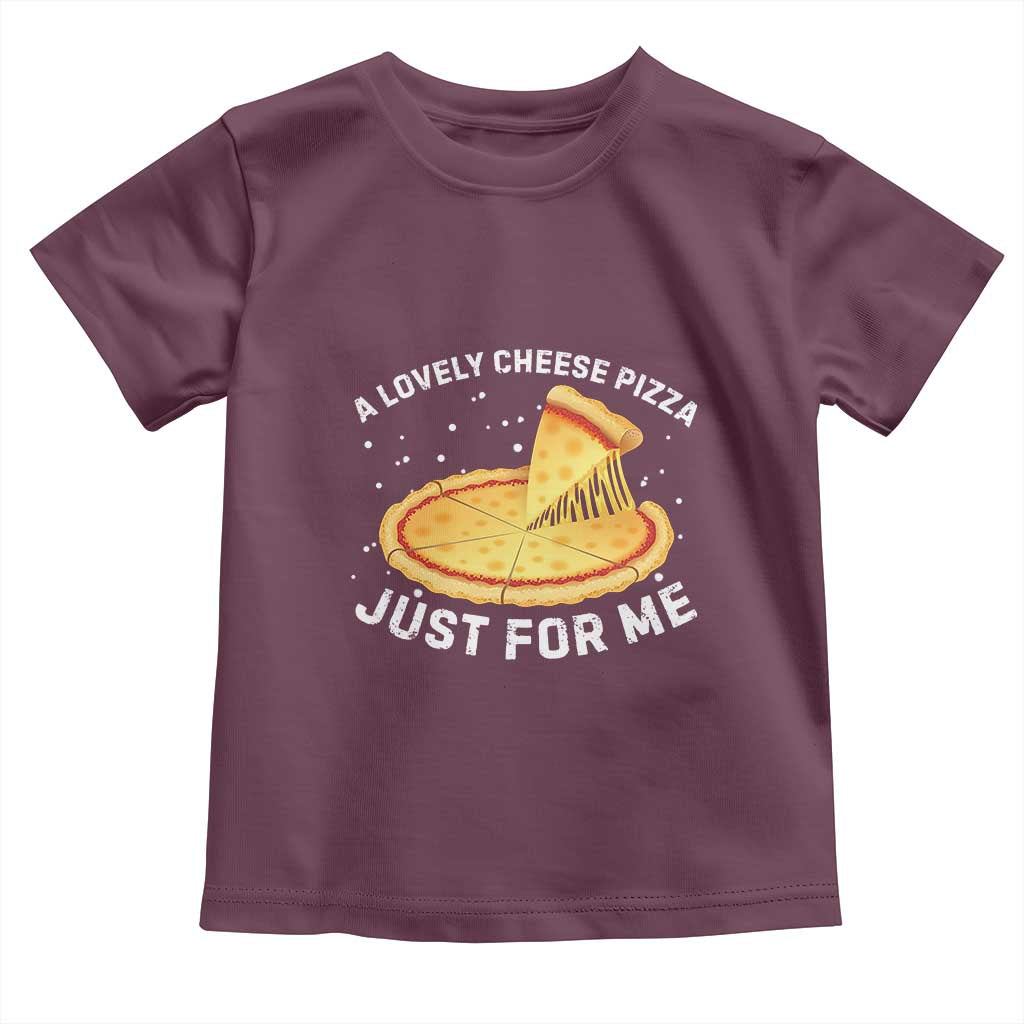 Funny Christmas Movie Toddler T Shirt Alone Kevin X-Mas Home A Lovely Cheese Pizza TS10 Maroon Print Your Wear