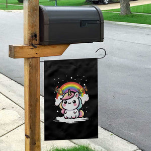 Unicorn Christmas Garden Flag Cute Xmas Girls Rainbow TS10 Print Your Wear