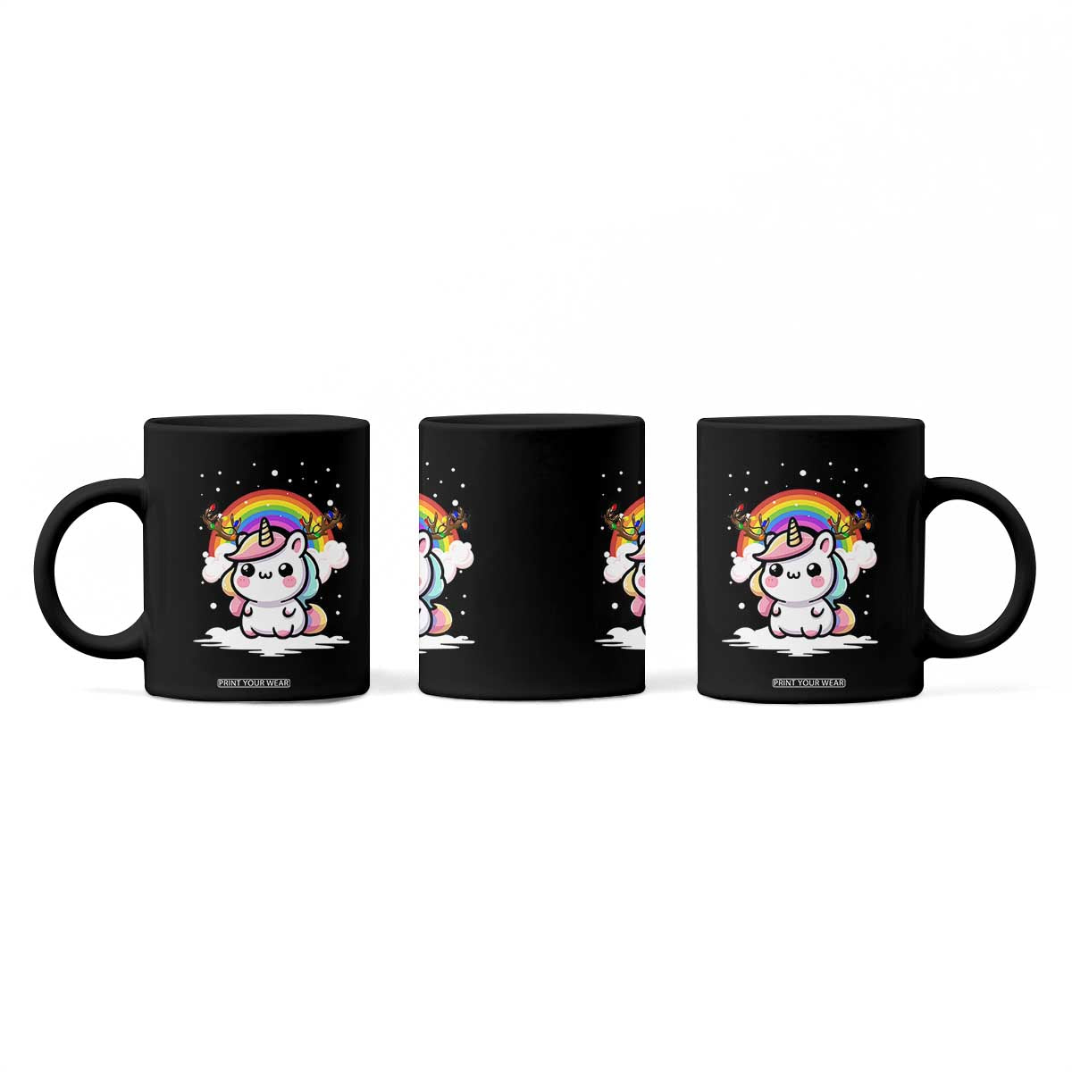 Unicorn Christmas Coffee Mug Cute Xmas Girls Rainbow TS10 Print Your Wear