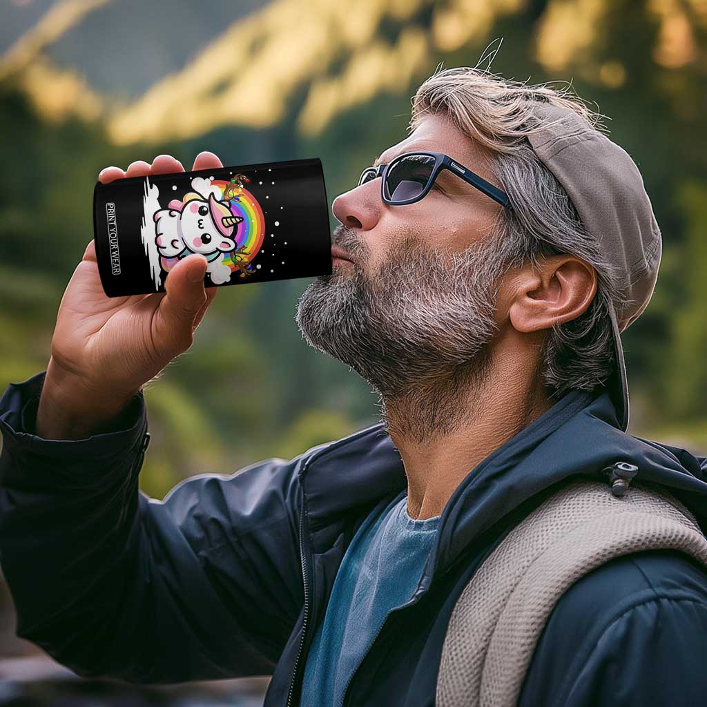 Unicorn Christmas 4 in 1 Can Cooler Tumbler Cute Xmas Girls Rainbow TS10 Print Your Wear