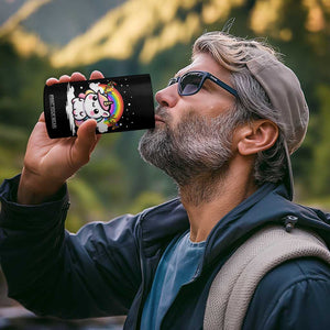 Unicorn Christmas 4 in 1 Can Cooler Tumbler Cute Xmas Girls Rainbow TS10 Print Your Wear